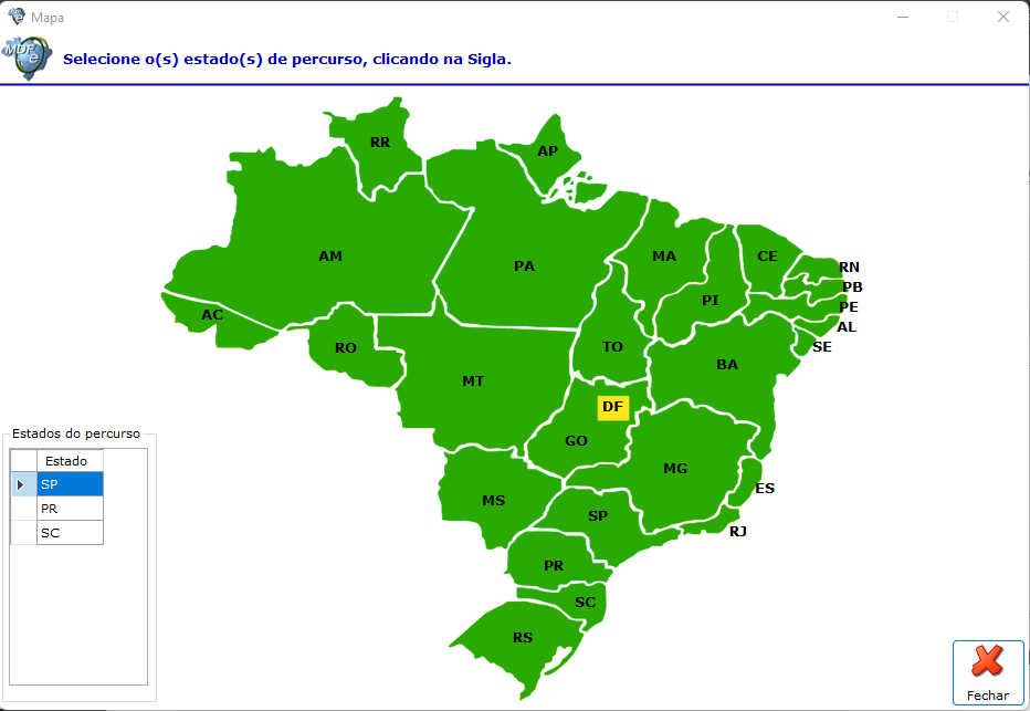 MDF-e Mapa