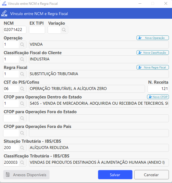 Explicação Regra Fiscal