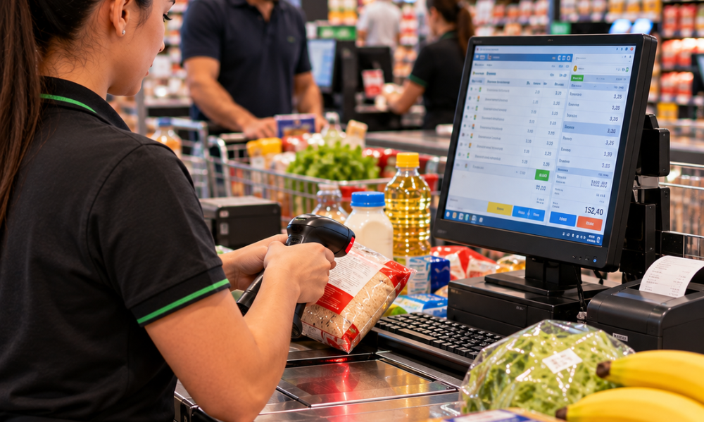 controle real no supermercado