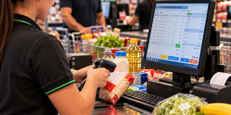 controle real no supermercado